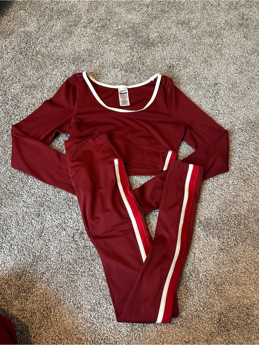 Gymshark stripped red set